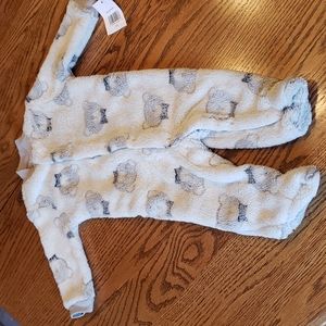 Baby Gear Gray Fuzzy Sleeper 0-3M